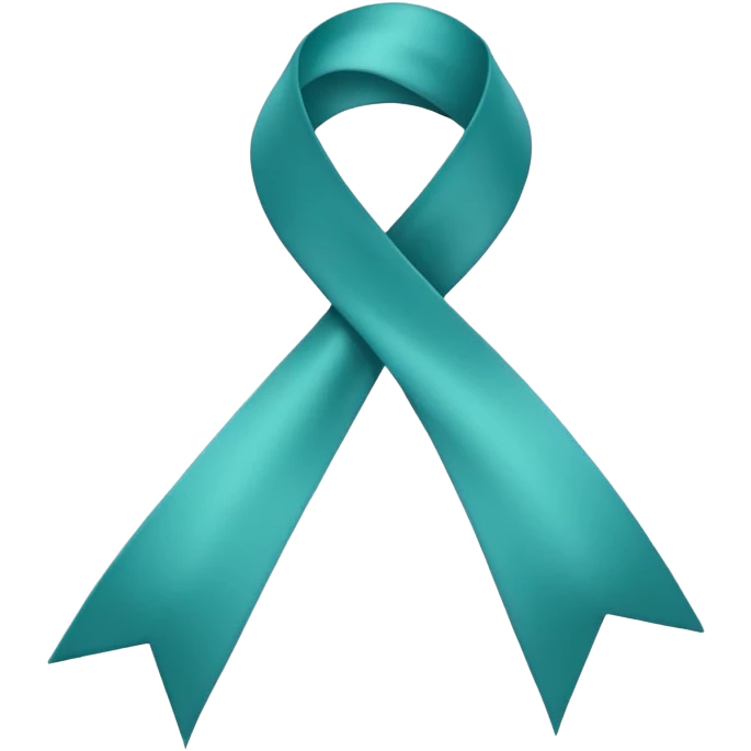 Teal ribbon emoji