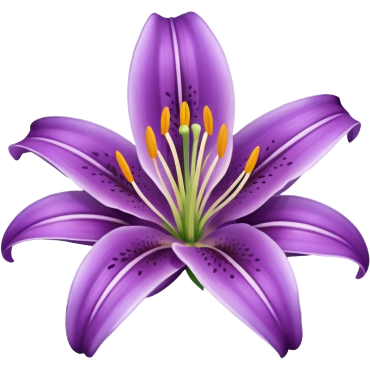 purple lily flower emoji
