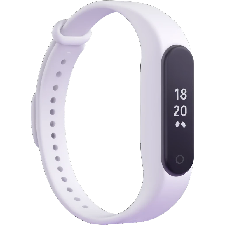 minimalist white fitness tracker bracelet emoji