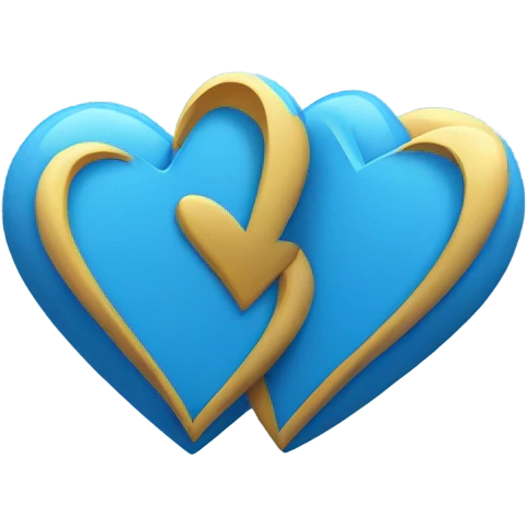 Two stacked blue hearts emoji