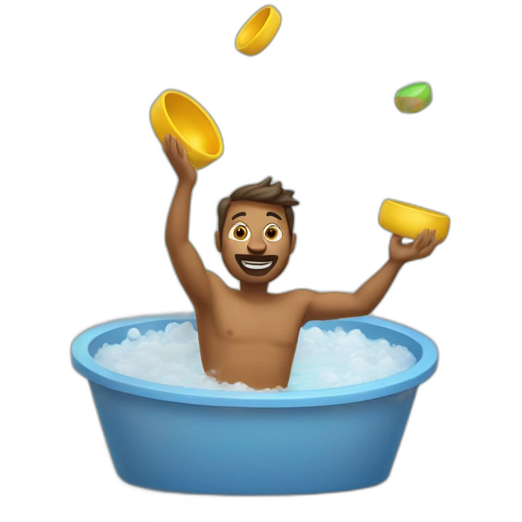 juggling recucling tub emoji