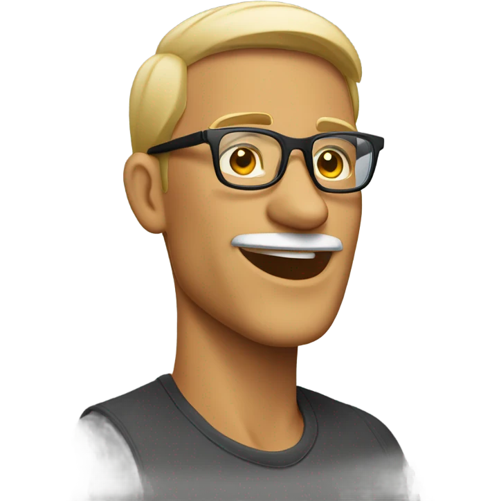 guy using glasses with polarized lens emoji