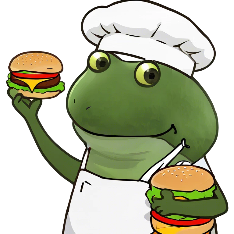 Burger with a pickle made of plaque emoji