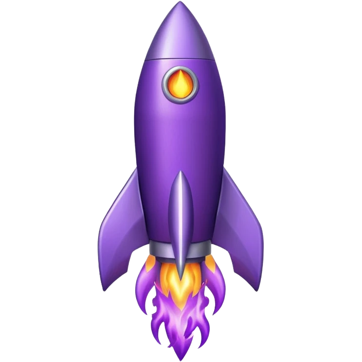 purple rocket purple flame emoji