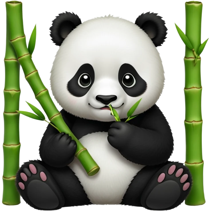 panda eating bamboo emoji