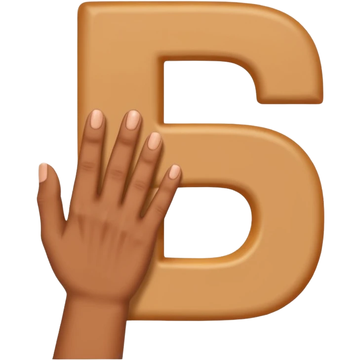 Hand emoji sign for letter D emoji