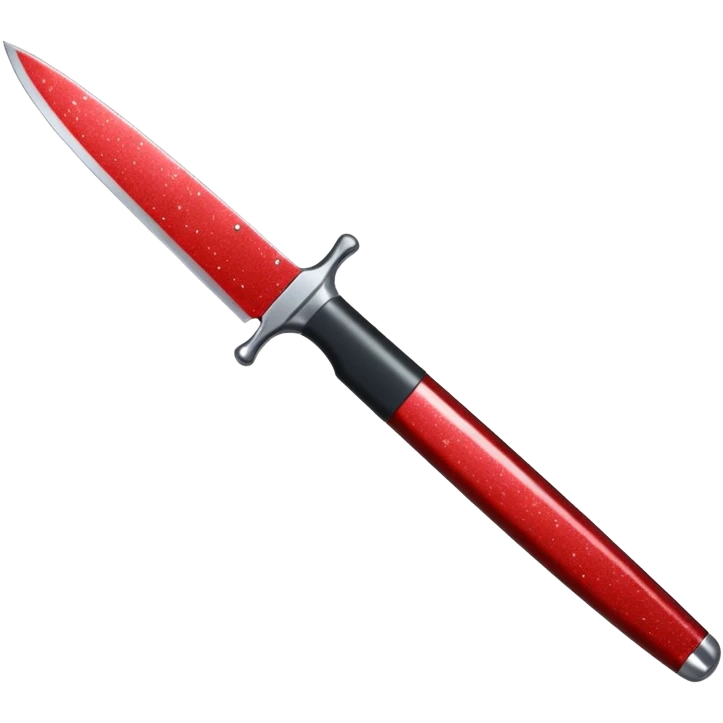 red glitter knife emoji