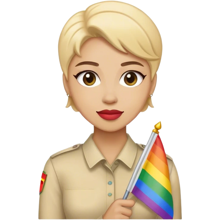 woman with lgbt flag emoji