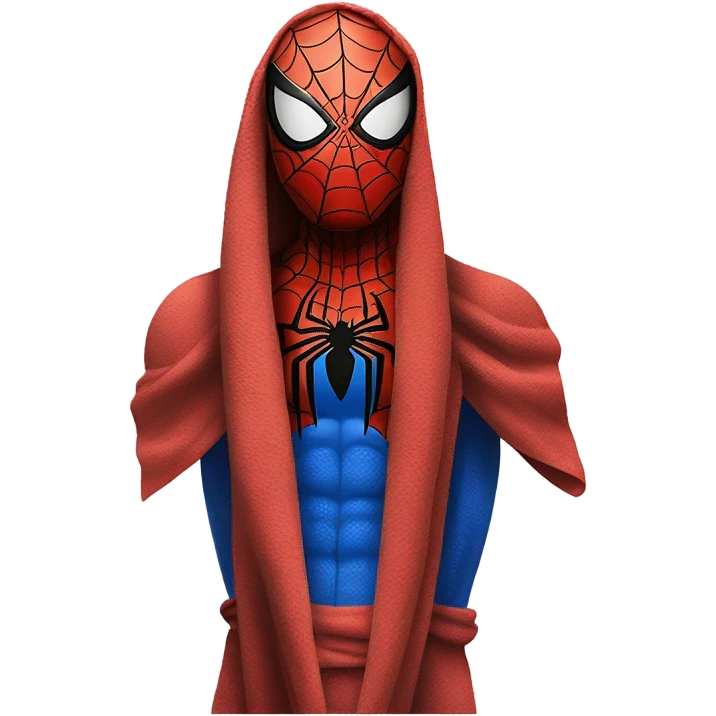 Spiderman in a towel emoji