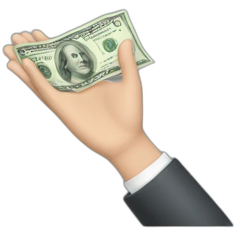 open hand recieving money emoji