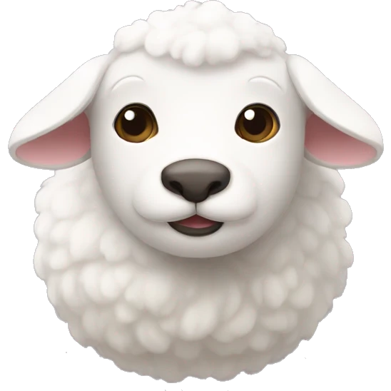 oveja blanca gorda positiva emoji