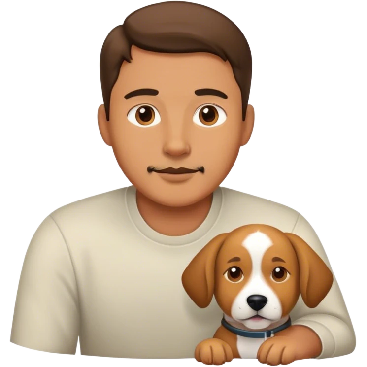 Man with dog emoji