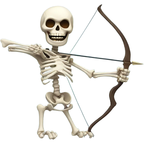 skeleton with a bow emoji