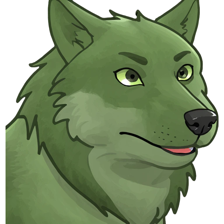 A wolf emoji