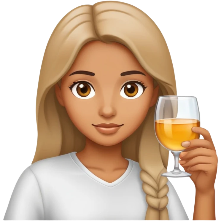 girl with glass  emoji