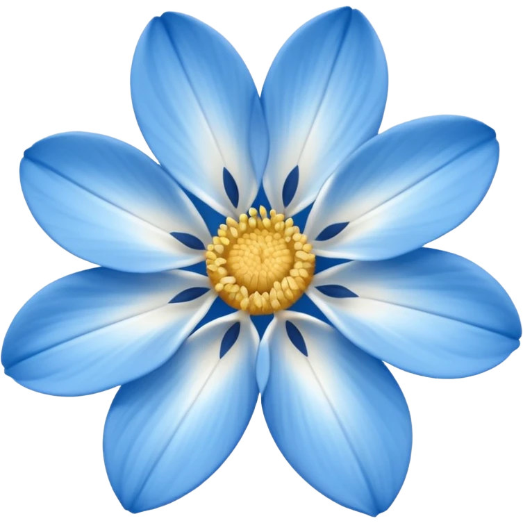 white blue  flower emoji
