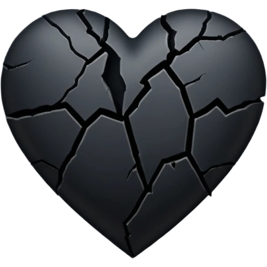 black heart with a jagged crack emoji