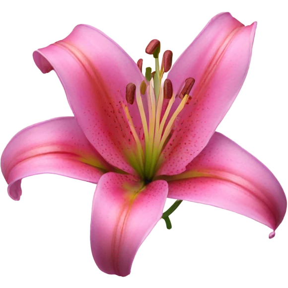 Pink lily flower emoji