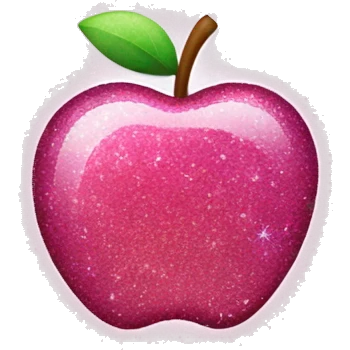 apple swift logo in sparkly pink glitter emoji