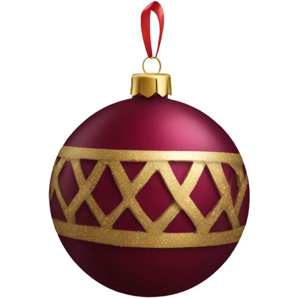 a Burgundy Christmas decoration  emoji