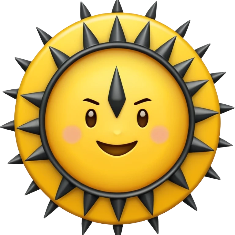 Círculo amarillo con puas alrevedor y un checkdentro todo amarillo quitale lo negro emoji