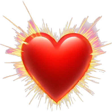 Heart red with spark emoji