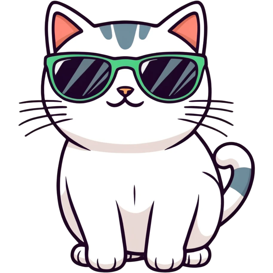 Cat with sunglasses emoji