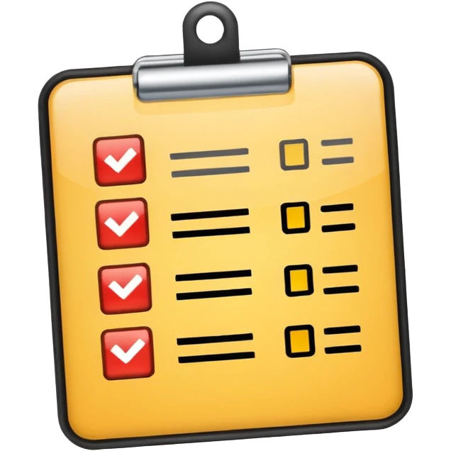 checklist with plus emoji