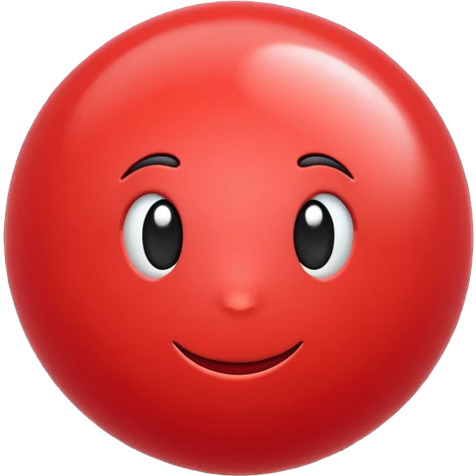 red ball with a subtle shine emoji