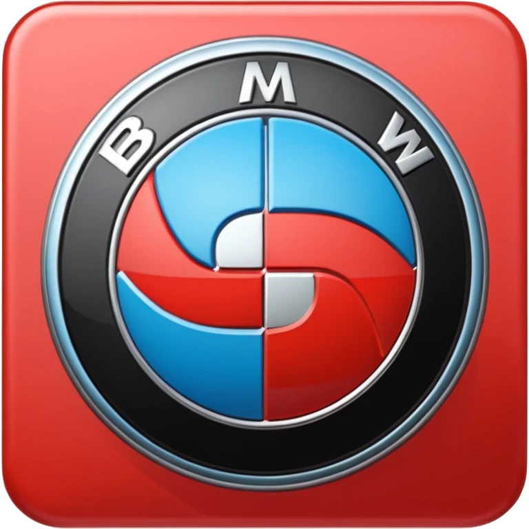 Logo de bmw rojo emoji