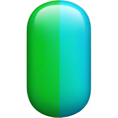 blue and green pill emoji
