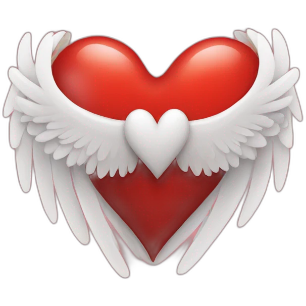 red winged heart emoji