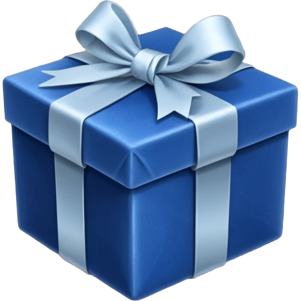 Sapphire gift box emoji