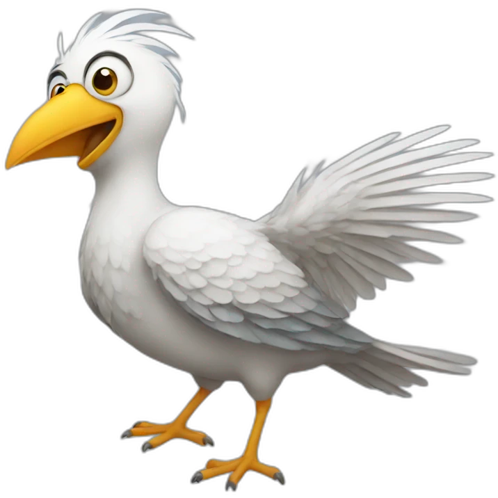 Crazy bird emoji