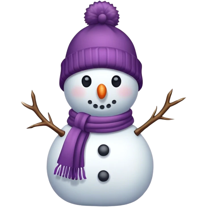 snowman, hat and scarf same color emoji