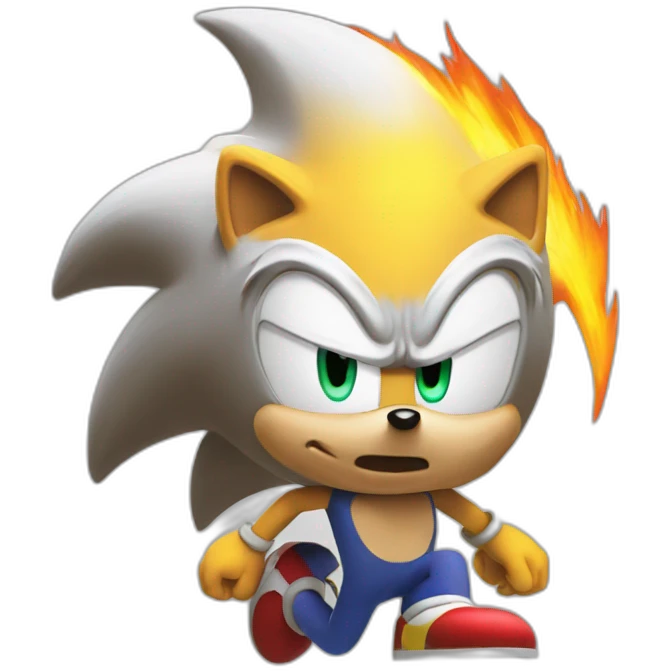 Sonic the hedgehog, fire emoji