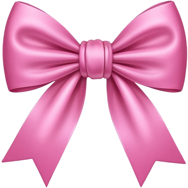 Pink cute bow emoji