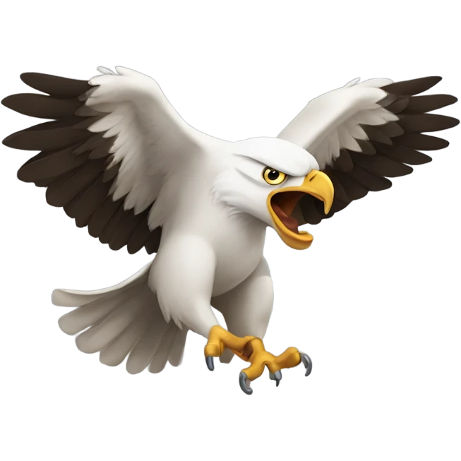 Eagle screaming emoji