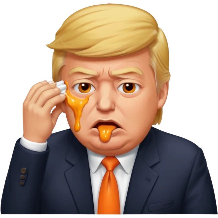 Trump head vomitin emoji