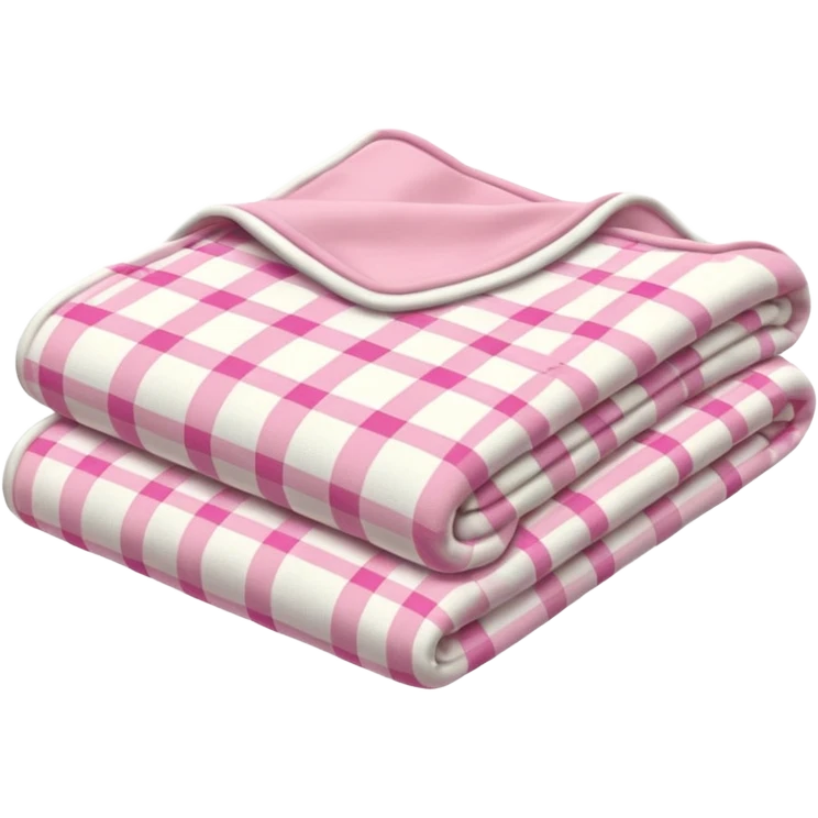 Plad white and pink blanket folded  emoji