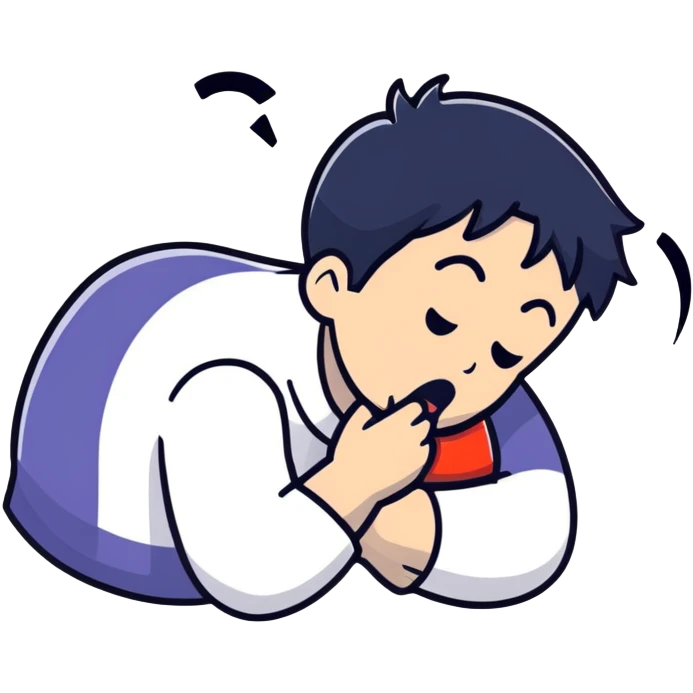 guy with black hair choking himself  emoji