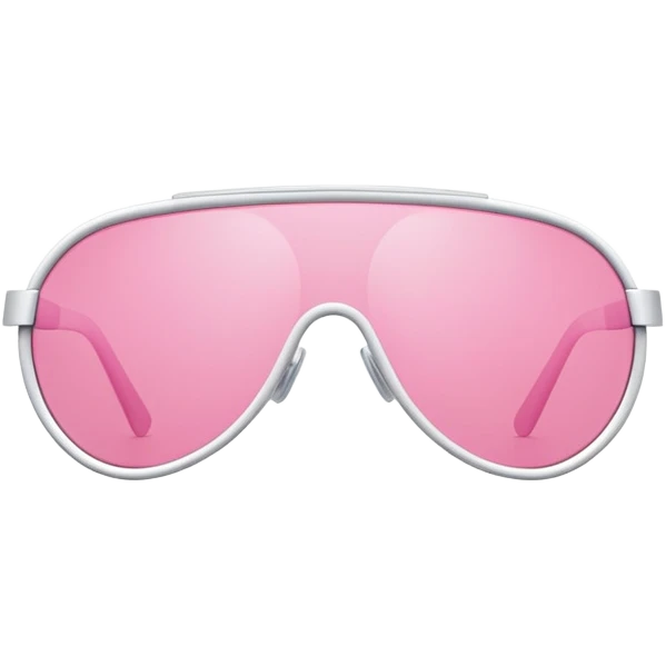 basic pink tinted shield lens, minimalist futuristic sunglasses emoji