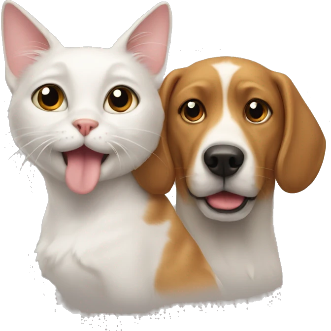 Cat and dog emoji