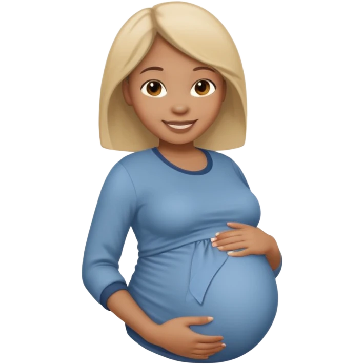 A pregnant black teen  emoji