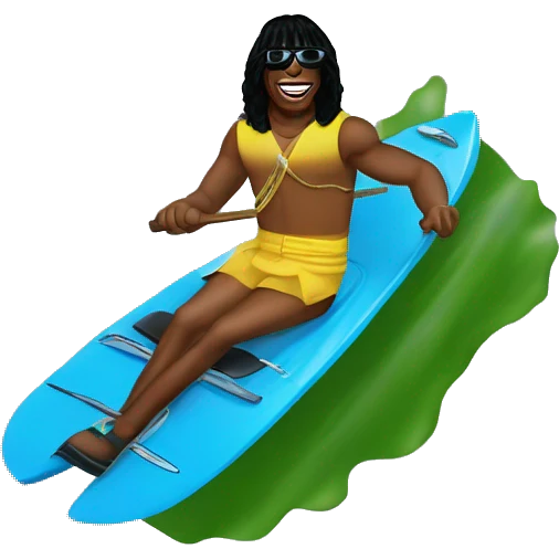 rick james on a waterskide emoji