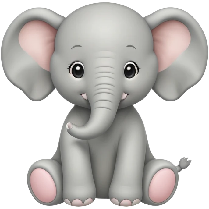 baby elephant ikea stuffed animal clapper elephant no ivory sitting light yellowish grey emoji