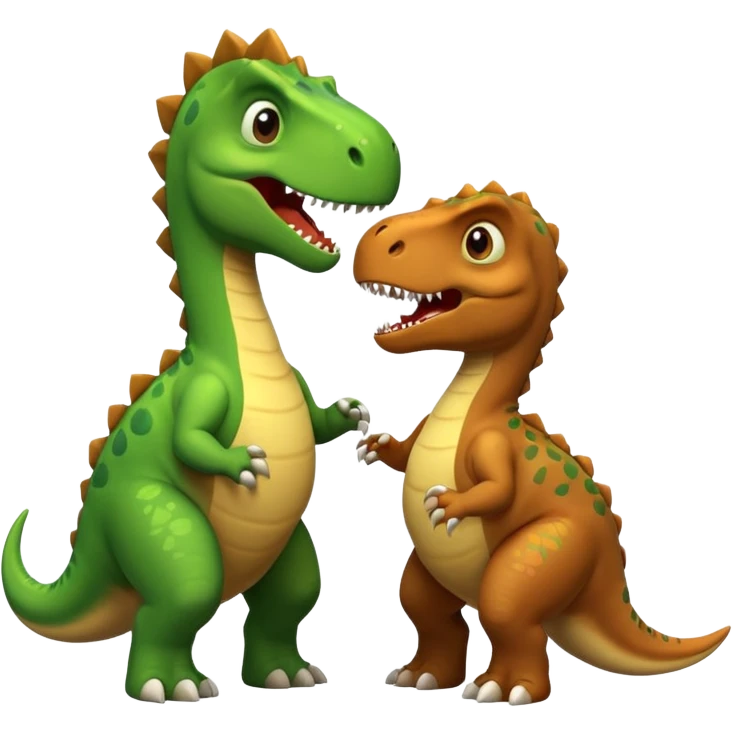 🦖🦖They are fighting. emoji