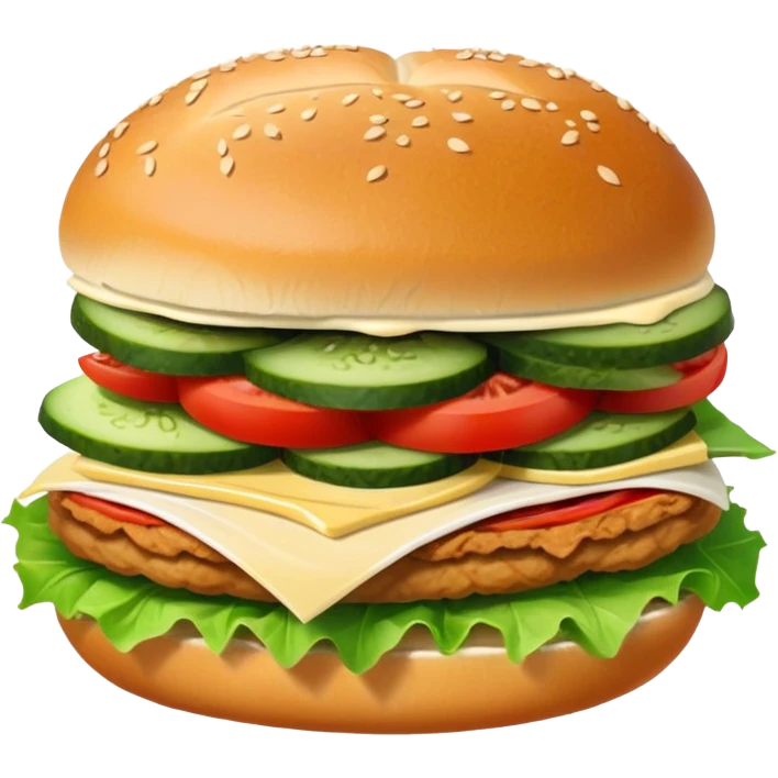 sandwich with turkey, lettuce, pickles, mayonnaise, and tomatoes side view emoji