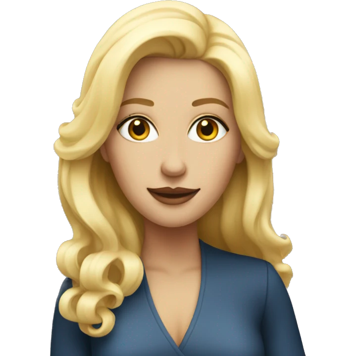 Elegant blonde woman emoji