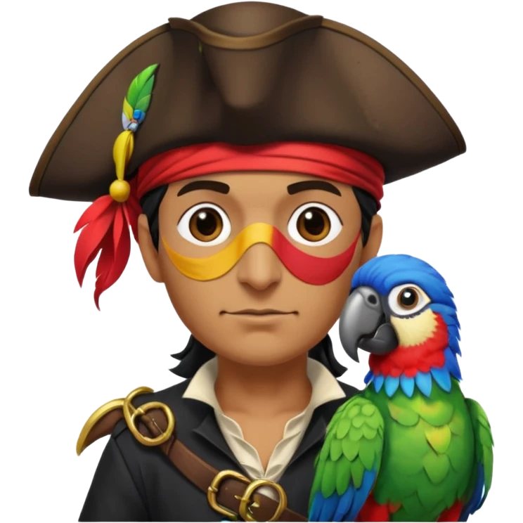 pirate and parrot emoji